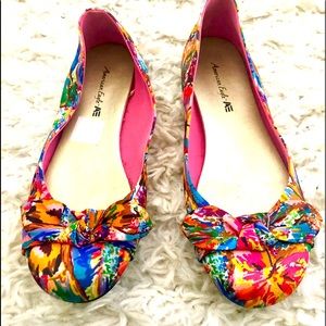 American Eagle colorful flats
